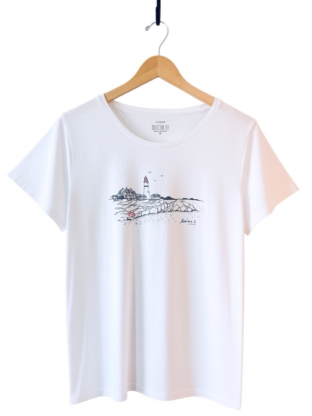 J.CREW | MAINE Collector Tee Lighthouse Graphic Tee | Re-Imagined | Size XL - Picture 4 of 10
